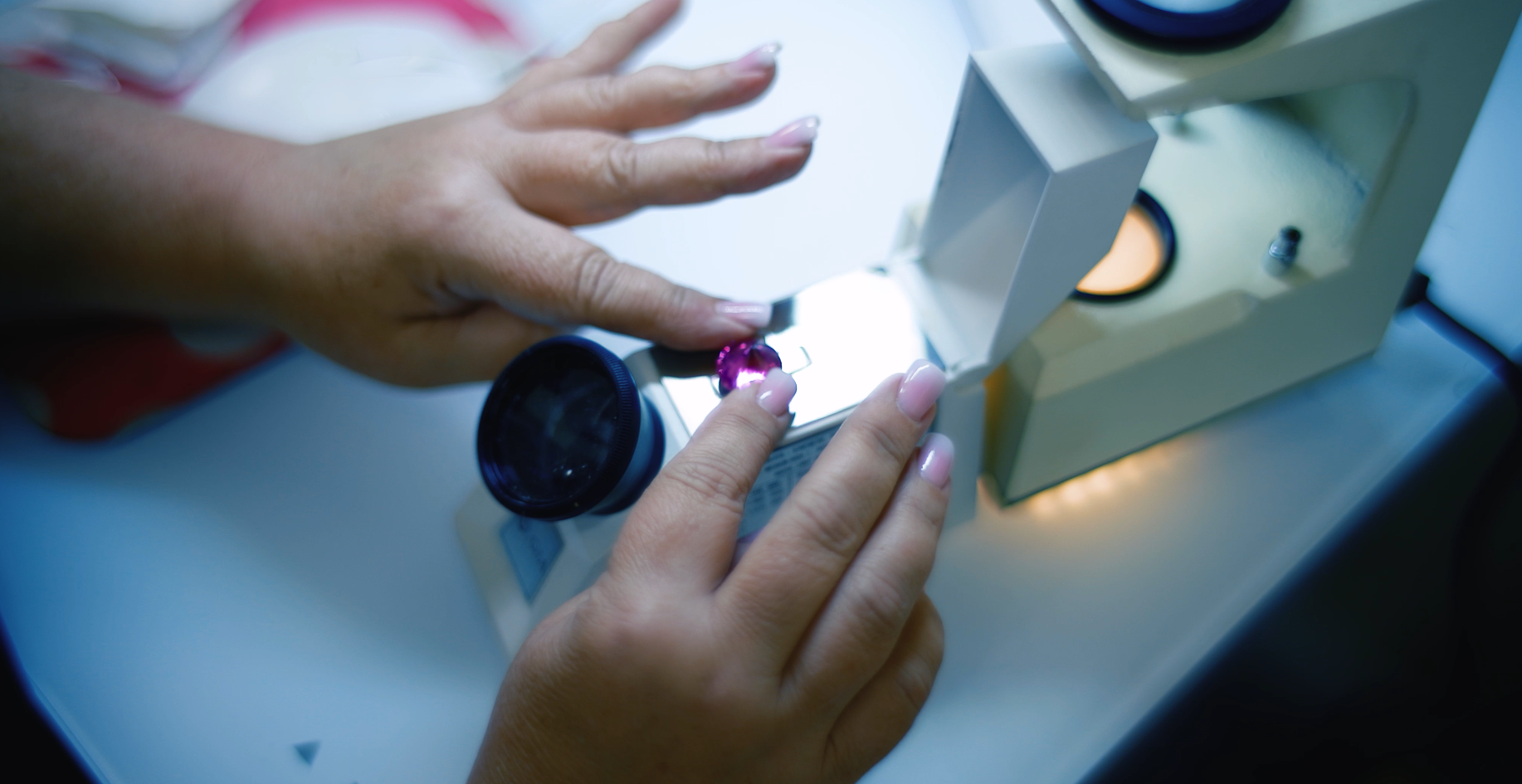 Microscope gemology testing
